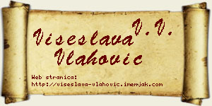 Višeslava Vlahović vizit kartica